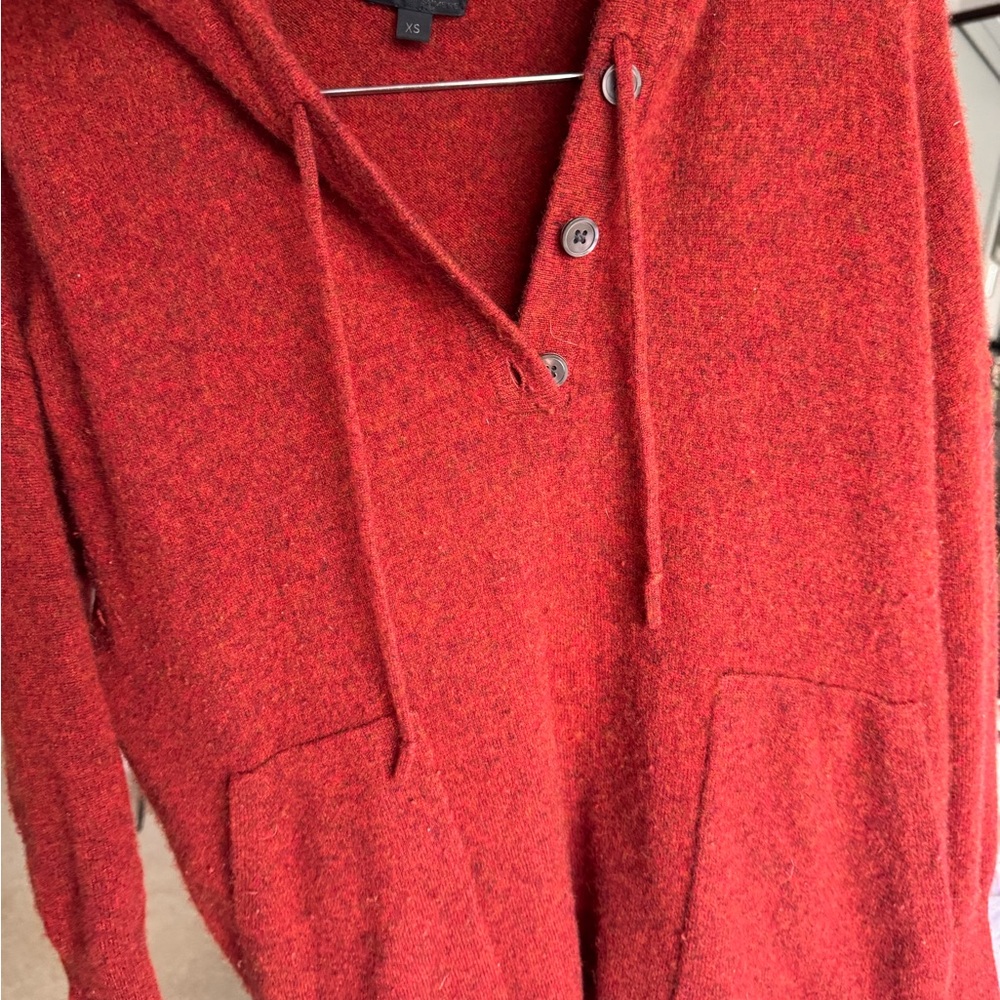 J. Crew Red Cowl Neck Sweater